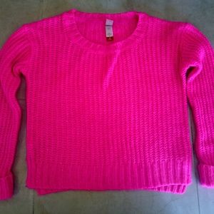No Boundaries Pink Thick Knit Sweater